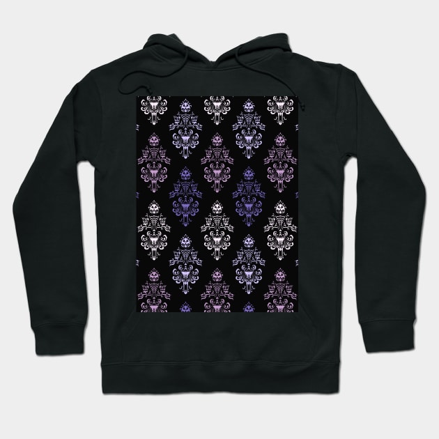 Purple Pastel Haunted Mansion Wallpaper Hoodie by FandomTrading